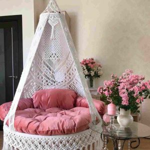 Luxurious Home Decor Macrame Swing by Velmora Living